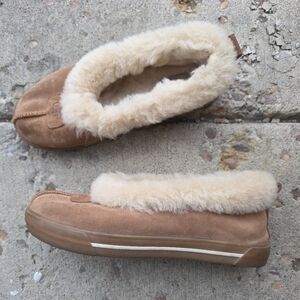 UGG Australia Rylan Chestnut Suede Slipper 1871 Ballet Style Flat Sz 7